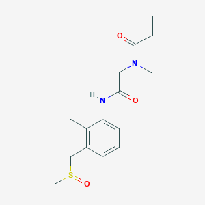B2539887 N-Methyl-N-[2-[2-methyl-3-(methylsulfinylmethyl)anilino]-2-oxoethyl]prop-2-enamide CAS No. 2361811-51-8