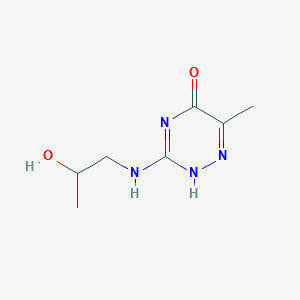 molecular formula C7H12N4O2 B253989 3-(2-hydroxypropylamino)-6-methyl-2H-1,2,4-triazin-5-one 