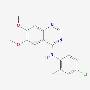 molecular formula C17H16ClN3O2 B2539899 N-(4-chloro-2-methylphenyl)-6,7-dimethoxyquinazolin-4-amine CAS No. 477855-18-8