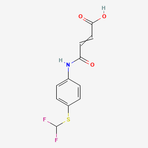 molecular formula C11H9F2NO3S B2539902 4-[4-(Difluoromethylsulfanyl)anilino]-4-oxobut-2-enoic acid CAS No. 301313-36-0