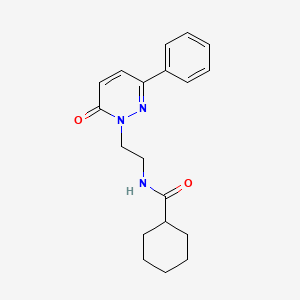 molecular formula C19H23N3O2 B2539904 N-(2-(6-氧代-3-苯基吡哒嗪-1(6H)-基)乙基)环己烷甲酰胺 CAS No. 921872-62-0