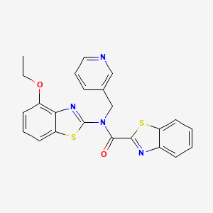 molecular formula C23H18N4O2S2 B2539928 N-(4-乙氧基苯并[d]噻唑-2-基)-N-(吡啶-3-基甲基)苯并[d]噻唑-2-甲酰胺 CAS No. 895008-21-6