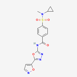 4-[cyclopropyl(methyl)sulfamoyl]-N-[5-(1,2-oxazol-5-yl)-1,3,4-oxadiazol-2-yl]benzamide