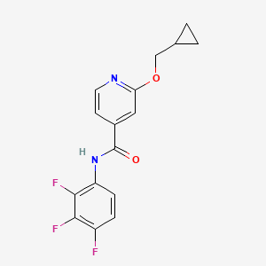 molecular formula C16H13F3N2O2 B2539931 2-(环丙基甲氧基)-N-(2,3,4-三氟苯基)异烟酰胺 CAS No. 2034244-71-6