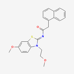 molecular formula C23H22N2O3S B2539939 (Z)-N-(6-methoxy-3-(2-methoxyethyl)benzo[d]thiazol-2(3H)-ylidene)-2-(naphthalen-1-yl)acetamide CAS No. 1005989-56-9