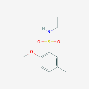 molecular formula C10H15NO3S B2539952 N-ethyl-2-methoxy-5-methylbenzenesulfonamide CAS No. 712316-10-4