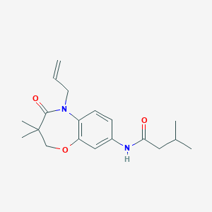 N-(5-allyl-3,3-dimethyl-4-oxo-2,3,4,5-tetrahydrobenzo[b][1,4]oxazepin-8-yl)-3-methylbutanamide