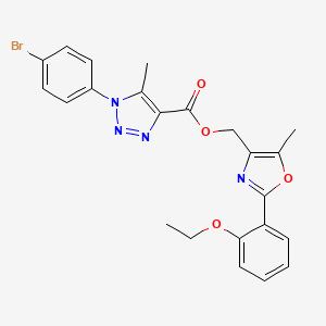 [2-(2-ethoxyphenyl)-5-methyl-1,3-oxazol-4-yl]methyl 1-(4-bromophenyl)-5-methyl-1H-1,2,3-triazole-4-carboxylate