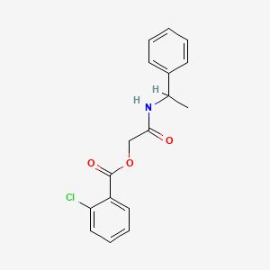 [(1-Phenylethyl)carbamoyl]methyl 2-chlorobenzoate