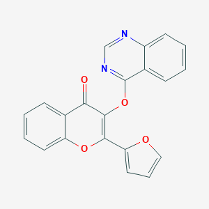 molecular formula C21H12N2O4 B254000 2-(Furan-2-yl)-3-quinazolin-4-yloxychromen-4-one 