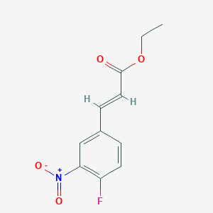 molecular formula C11H10FNO4 B2540004 (2E)-3-(4-氟-3-硝基苯基)-2-丙烯酸乙酯 CAS No. 383664-94-6