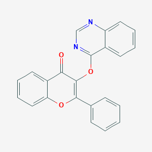molecular formula C23H14N2O3 B254001 2-phenyl-3-(4-quinazolinyloxy)-4H-chromen-4-one 