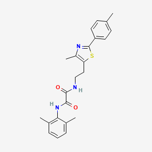 molecular formula C23H25N3O2S B2540013 N1-(2,6-二甲苯基)-N2-(2-(4-甲基-2-(对甲苯基)噻唑-5-基)乙基)草酰胺 CAS No. 894013-49-1