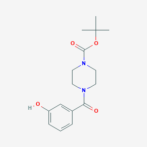 molecular formula C16H22N2O4 B2540022 叔丁基4-(3-羟基苯甲酰)哌嗪-1-羧酸酯 CAS No. 219770-48-6