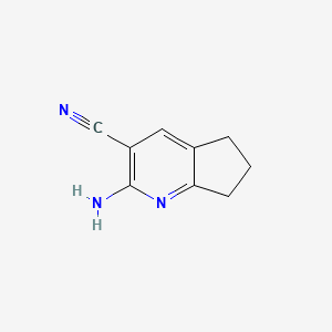 molecular formula C9H9N3 B2540033 2-Amino-6,7-Dihydro-5H-Cyclopenta[b]pyridin-3-carbonitril CAS No. 65242-18-4