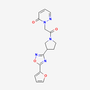 2-(2-(3-(5-(furan-2-yl)-1,2,4-oxadiazol-3-yl)pyrrolidin-1-yl)-2-oxoethyl)pyridazin-3(2H)-one