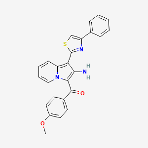 (2-Amino-1-(4-phenylthiazol-2-yl)indolizin-3-yl)(4-methoxyphenyl)methanone