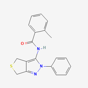 molecular formula C19H17N3OS B2540047 2-methyl-N-(2-phenyl-4,6-dihydrothieno[3,4-c]pyrazol-3-yl)benzamide CAS No. 392252-95-8