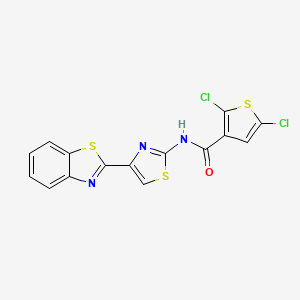 N-[4-(1,3-benzothiazol-2-yl)-1,3-thiazol-2-yl]-2,5-dichlorothiophene-3-carboxamide