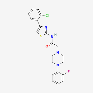 N-[4-(2-chlorophenyl)-1,3-thiazol-2-yl]-2-[4-(2-fluorophenyl)piperazin-1-yl]acetamide