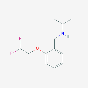 molecular formula C12H17F2NO B2540053 N-[[2-(2,2-difluoroethoxy)phenyl]methyl]propan-2-amine CAS No. 1178209-53-4