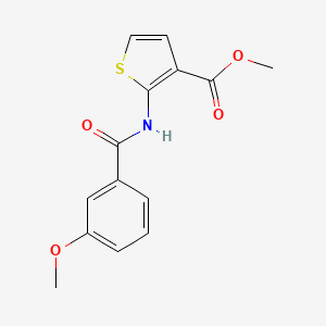 molecular formula C14H13NO4S B2540054 Methyl 2-(3-methoxybenzamido)thiophene-3-carboxylate CAS No. 830339-31-6