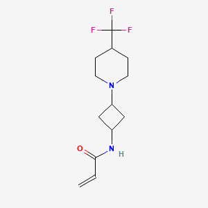 N-{3-[4-(trifluoromethyl)piperidin-1-yl]cyclobutyl}prop-2-enamide