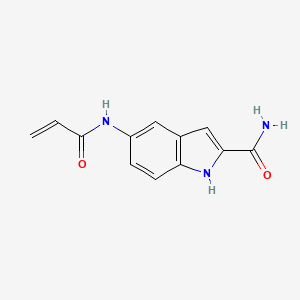 molecular formula C12H11N3O2 B2540062 5-(Prop-2-enoylamino)-1H-indole-2-carboxamide CAS No. 2361642-30-8