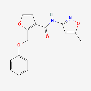 N-(5-methyl-1,2-oxazol-3-yl)-2-(phenoxymethyl)furan-3-carboxamide