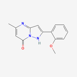 molecular formula C14H13N3O2 B2540087 2-(2-Methoxyphenyl)-5-methylpyrazolo[1,5-a]pyrimidin-7-ol CAS No. 766520-26-7