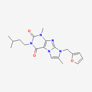 8-(furan-2-ylmethyl)-3-isopentyl-1,7-dimethyl-1H-imidazo[2,1-f]purine-2,4(3H,8H)-dione