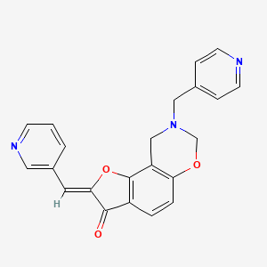(Z)-2-(pyridin-3-ylmethylene)-8-(pyridin-4-ylmethyl)-8,9-dihydro-2H-benzofuro[7,6-e][1,3]oxazin-3(7H)-one