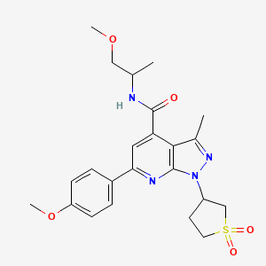 1-(1,1-dioxidotetrahydrothiophen-3-yl)-6-(4-methoxyphenyl)-N-(1-methoxypropan-2-yl)-3-methyl-1H-pyrazolo[3,4-b]pyridine-4-carboxamide