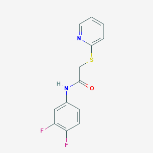 molecular formula C13H10F2N2OS B2540098 N-(3,4-difluorophenyl)-2-(pyridin-2-ylsulfanyl)acetamide CAS No. 380590-86-3