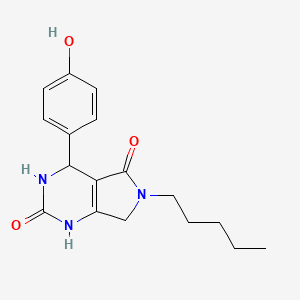 4-(4-hydroxyphenyl)-6-pentyl-3,4,6,7-tetrahydro-1H-pyrrolo[3,4-d]pyrimidine-2,5-dione