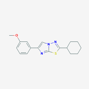 molecular formula C17H19N3OS B254010 2-Cyclohexyl-6-(3-methoxyphenyl)imidazo[2,1-b][1,3,4]thiadiazole 