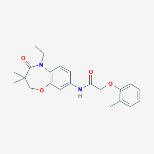 N-(5-ethyl-3,3-dimethyl-4-oxo-2,3,4,5-tetrahydrobenzo[b][1,4]oxazepin-8-yl)-2-(o-tolyloxy)acetamide