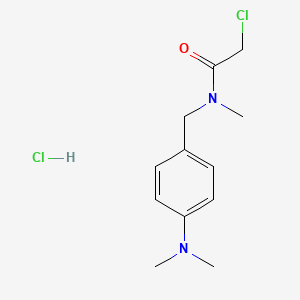 2-chloro-N-{[4-(dimethylamino)phenyl]methyl}-N-methylacetamide hydrochloride