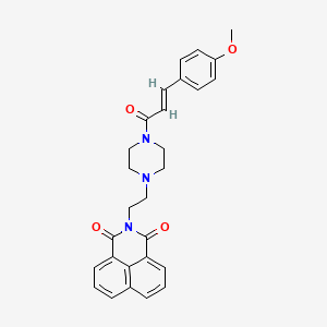 molecular formula C28H27N3O4 B2540109 (E)-2-(2-(4-(3-(4-methoxyphenyl)acryloyl)piperazin-1-yl)ethyl)-1H-benzo[de]isoquinoline-1,3(2H)-dione CAS No. 324044-81-7