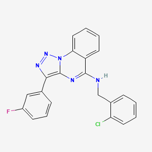 N-[(2-chlorophenyl)methyl]-3-(3-fluorophenyl)triazolo[1,5-a]quinazolin-5-amine