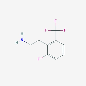 molecular formula C9H9F4N B2540119 Benzeneethanamine, 2-fluoro-6-(trifluoromethyl)- CAS No. 771580-13-3