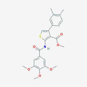 molecular formula C24H25NO6S B254012 Methyl 4-(3,4-dimethylphenyl)-2-[(3,4,5-trimethoxybenzoyl)amino]-3-thiophenecarboxylate 