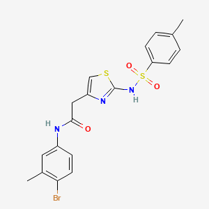 N-(4-bromo-3-methylphenyl)-2-(2-(4-methylphenylsulfonamido)thiazol-4-yl)acetamide