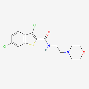 molecular formula C15H16Cl2N2O2S B2540124 3,6-dichloro-N-(2-morpholinoethyl)benzo[b]thiophene-2-carboxamide CAS No. 29174-84-3