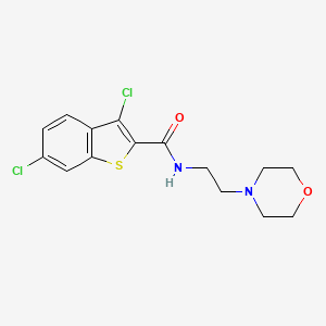 3,6-dichloro-N-(2-morpholin-4-ylethyl)-1-benzothiophene-2-carboxamide