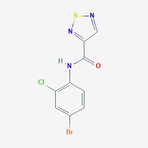 molecular formula C9H5BrClN3OS B254013 N-(4-bromo-2-chlorophenyl)-1,2,5-thiadiazole-3-carboxamide 