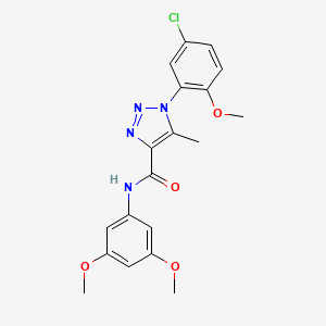 molecular formula C19H19ClN4O4 B2540132 1-(5-氯-2-甲氧基苯基)-N-(3,5-二甲氧基苯基)-5-甲基-1H-1,2,3-三唑-4-甲酰胺 CAS No. 899726-42-2