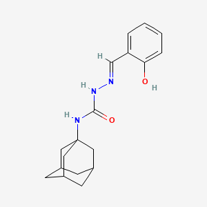 molecular formula C18H23N3O2 B2540133 1-(1-adamantyl)-3-[[(E)-(6-oxocyclohexa-2,4-dien-1-ylidene)methyl]amino]urea CAS No. 324036-96-6