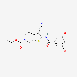 ethyl 3-cyano-2-(3,5-dimethoxybenzamido)-4,5-dihydrothieno[2,3-c]pyridine-6(7H)-carboxylate