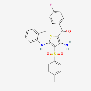 (3-Amino-5-(o-tolylamino)-4-tosylthiophen-2-yl)(4-fluorophenyl)methanone